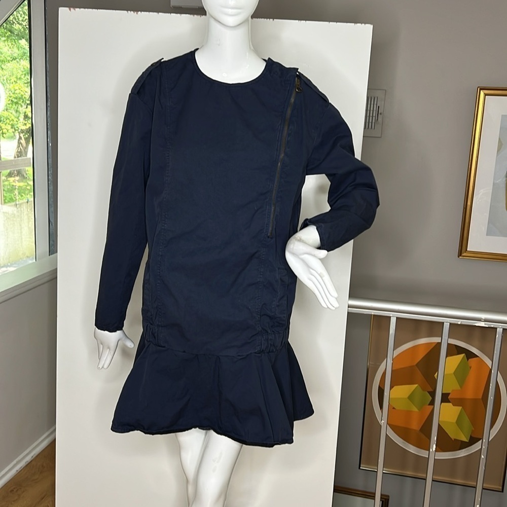 See by Chloe Sz 6 Navy Blue 100% Cotton Mini Dress Made in Italy
